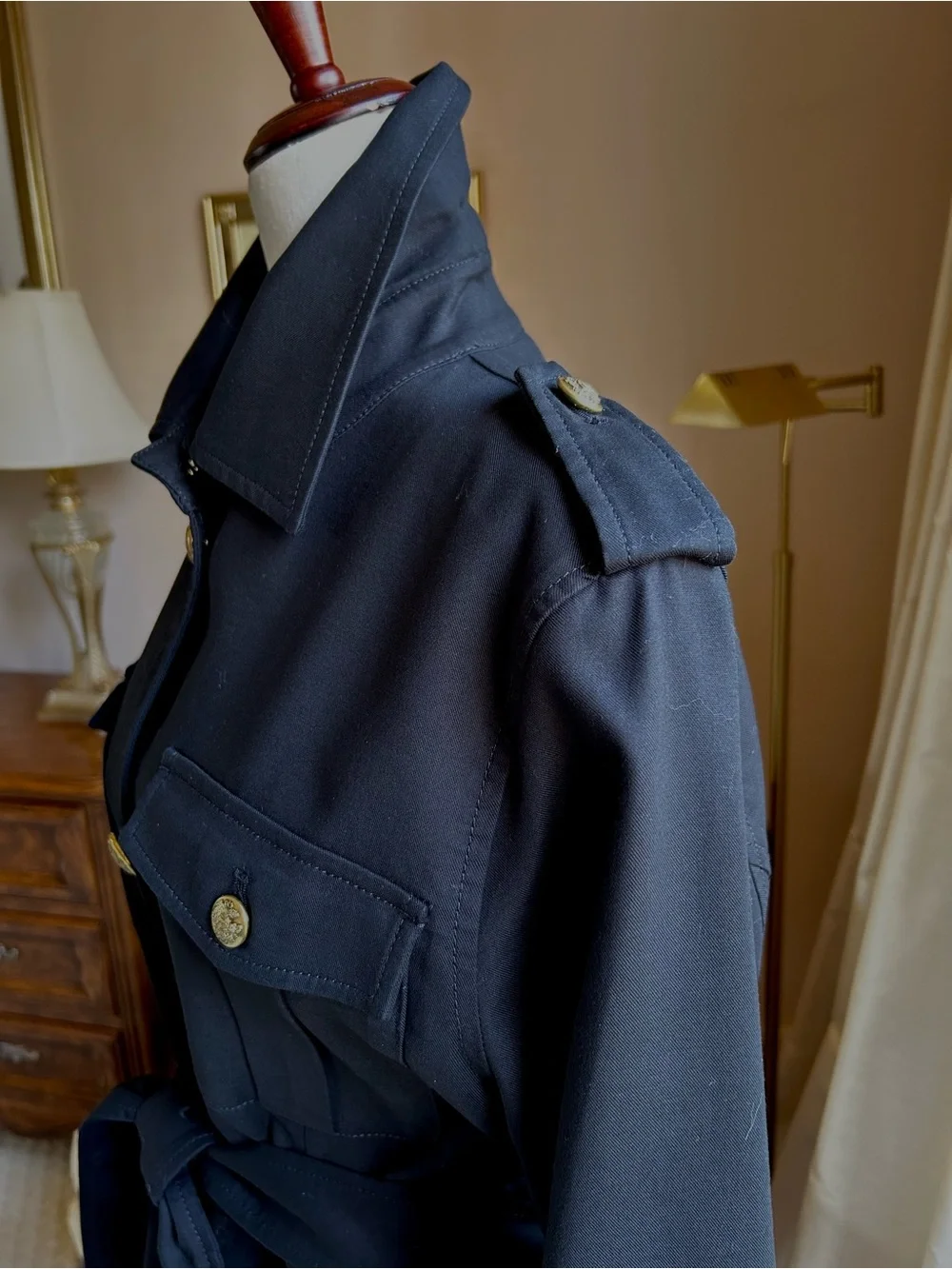 Banana Republic Black Military Style Jacket